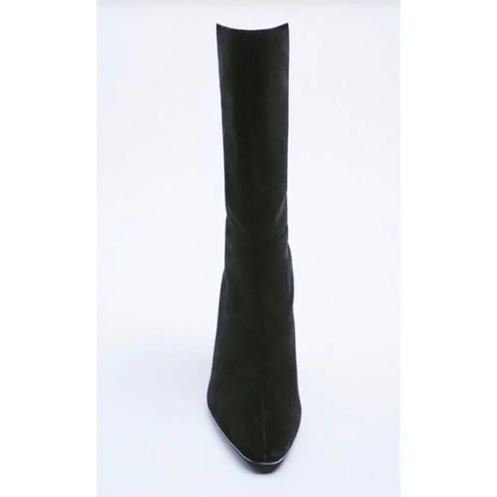 Zara Boots
COWBOY SPLIT LEATHER HEELED ANKLE BOOTS - Picture 2 of 14